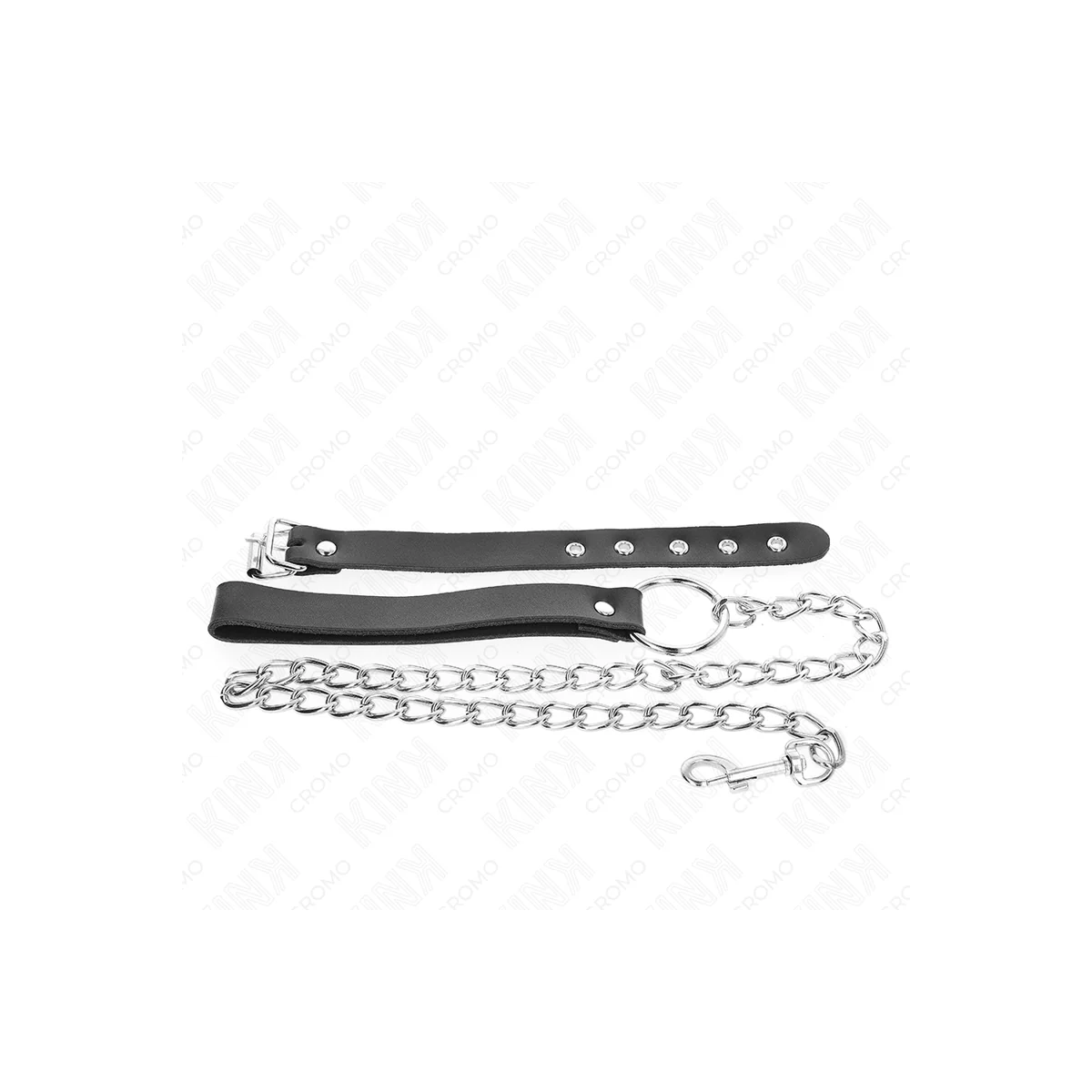 PENISRING AUS LEDER MIT RIEMEN 21,5 X 2 CM UND METALLKETTE 60 CM VON KINK RING POWER