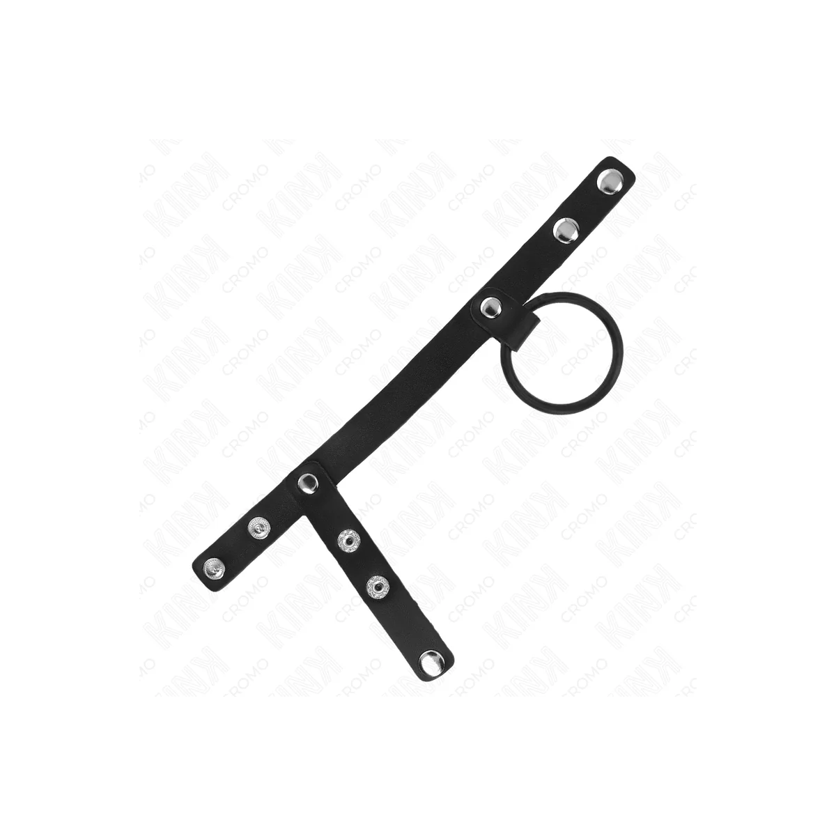 Penisring aus Silikon 3,8 cm mit Hohem Teiler und Lederband 22 X 1,5 cm von Kink Ring Power kaufen | Fesselliebe