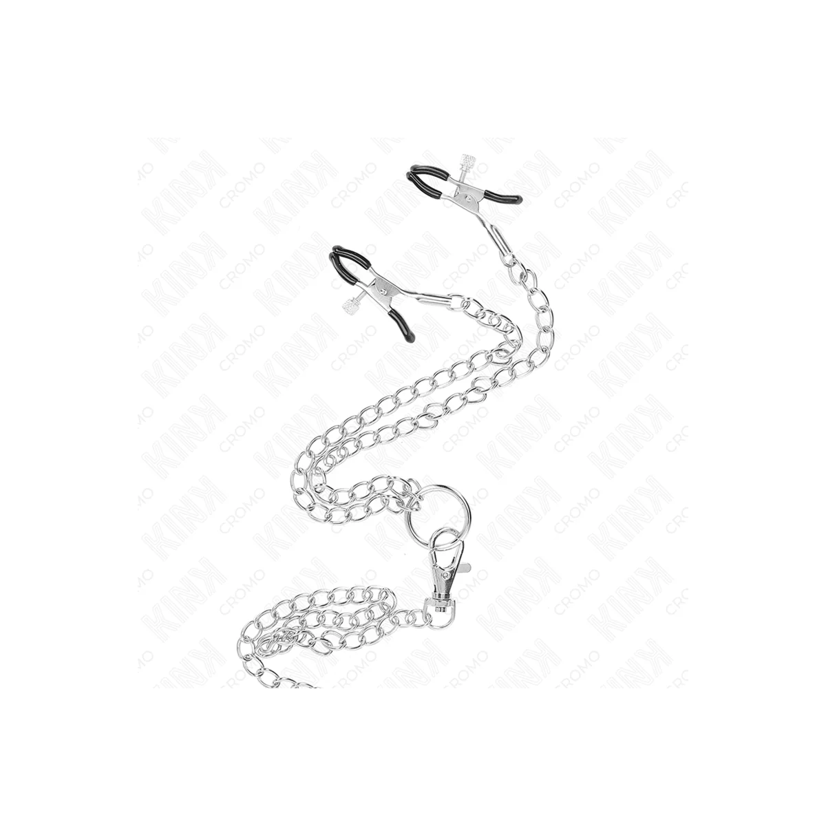 Dreifach Chrom Metall Penisring 3 cm Bis 4,5 cm mit 26 cm Metallkette und Brustklammern von Kink Ring Power kaufen | Fesselliebe