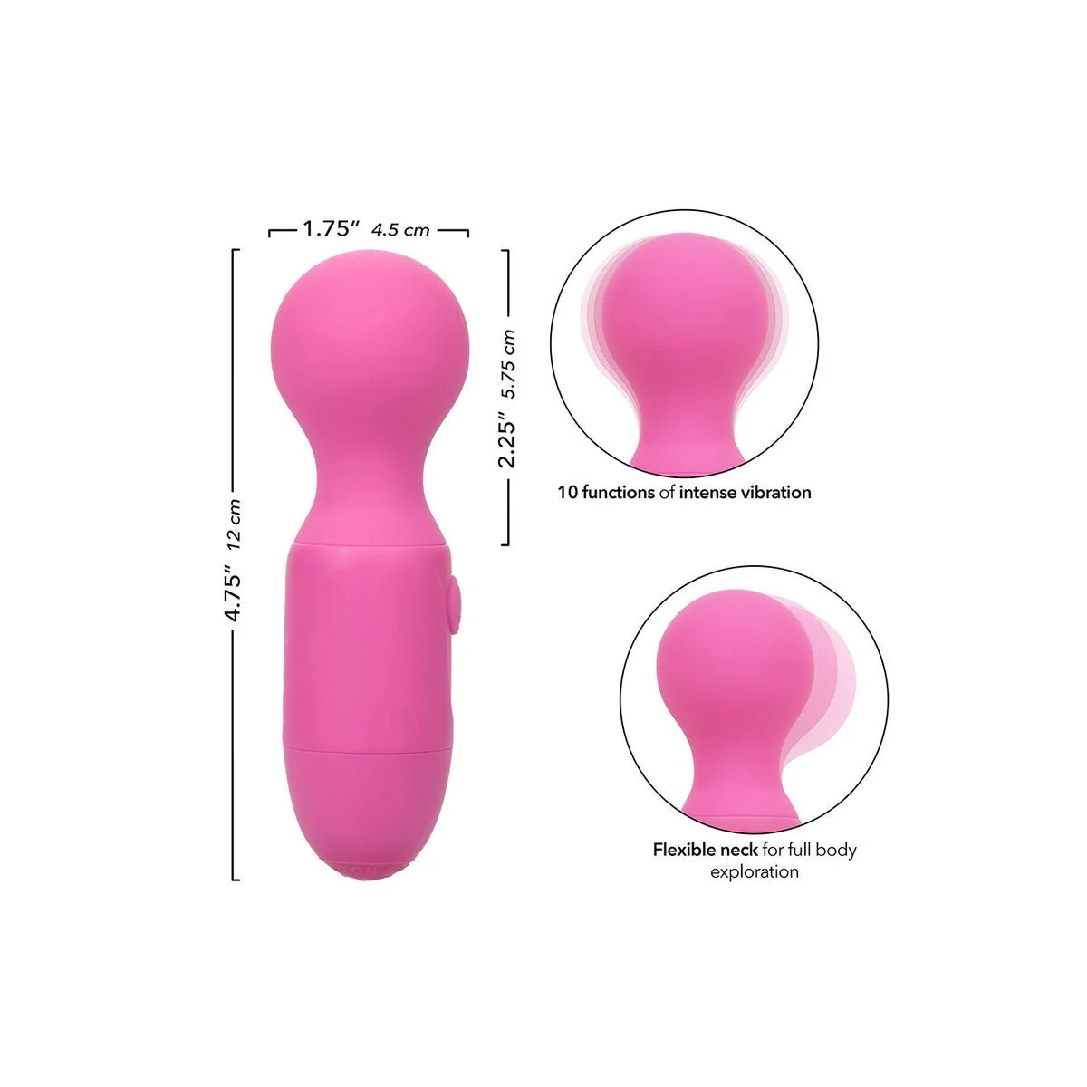 First Time wiederaufladbarer Massager 10 Vibrationen Rosa von Calexotics kaufen | Fesselliebe