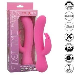 First Time Vibrator Rabbit wiederaufladbar Rosa von Calexotics kaufen | Fesselliebe