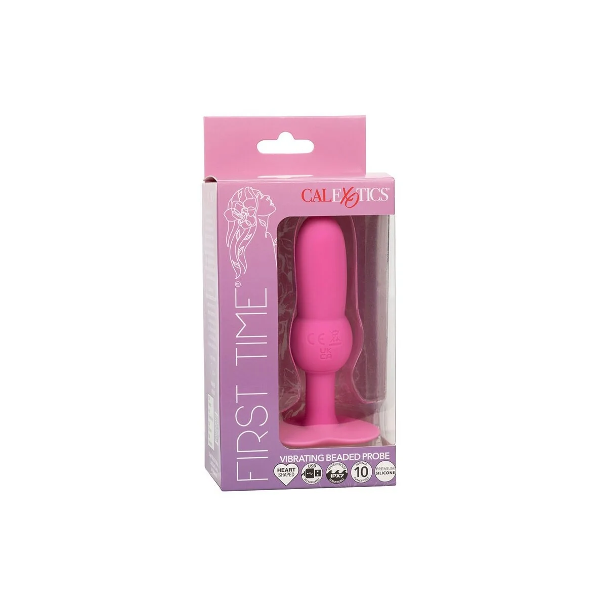 First Time Anal Plug mit Perlensonde 10 Vibrationen Rosa von Calexotics kaufen | Fesselliebe