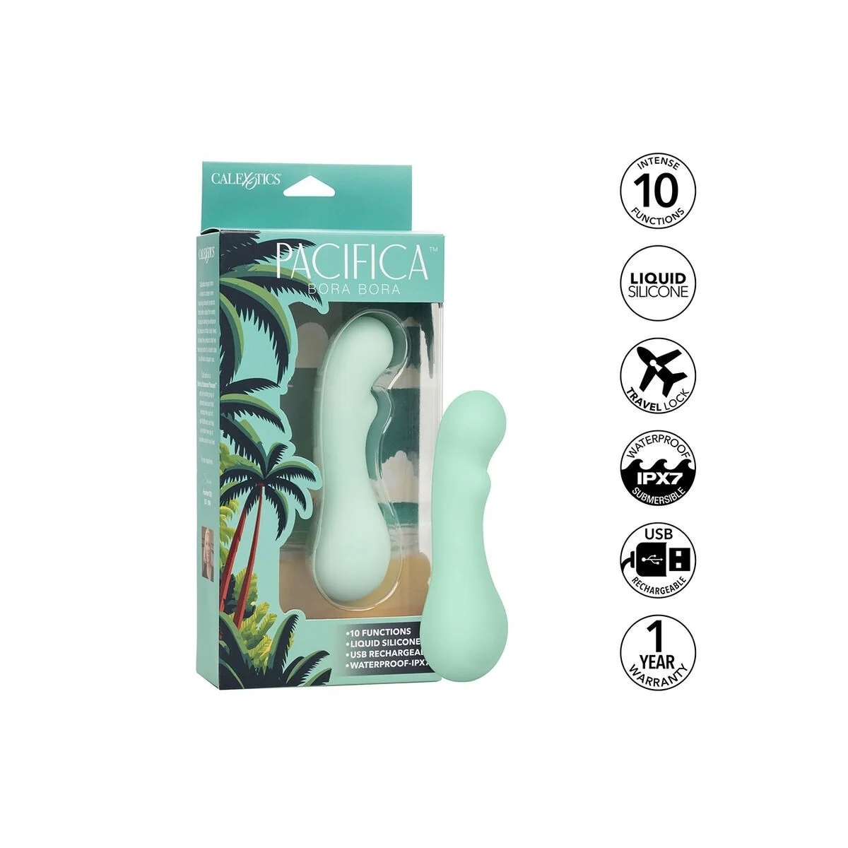 Pacifica Bora Bora Estimulator G-Spot 10 Vibrationen Aqua von Calexotics kaufen | Fesselliebe