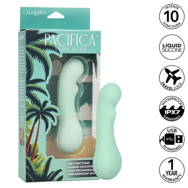 Pacifica Bora Bora Estimulator G-Spot 10 Vibrationen Aqua von Calexotics kaufen | Fesselliebe