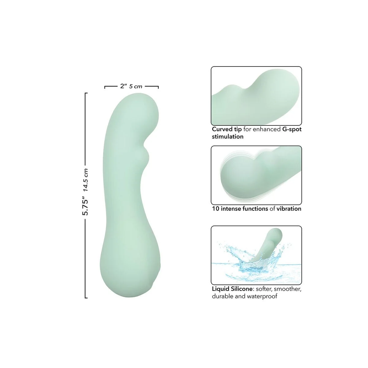 Pacifica Bora Bora Estimulator G-Spot 10 Vibrationen Aqua von Calexotics kaufen | Fesselliebe