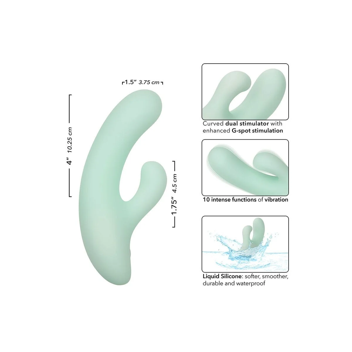 Pacifica Fiji Vibrator & Estimulator G-Punkt 10 Vibrationen Aqua von Calexotics kaufen | Fesselliebe