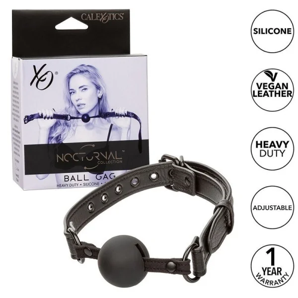 Nocturnal Ball Gag Silikon Schwarz von Calexotics kaufen | Fesselliebe