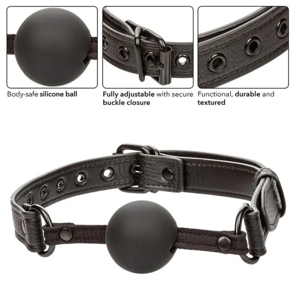 Nocturnal Ball Gag Silikon Schwarz von Calexotics kaufen | Fesselliebe