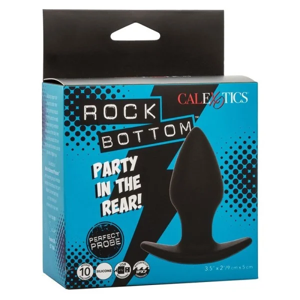 Rock Bottom Perfect Anal Plug 10 Vibrationen Silikon Schwarz von Calexotics kaufen | Fesselliebe