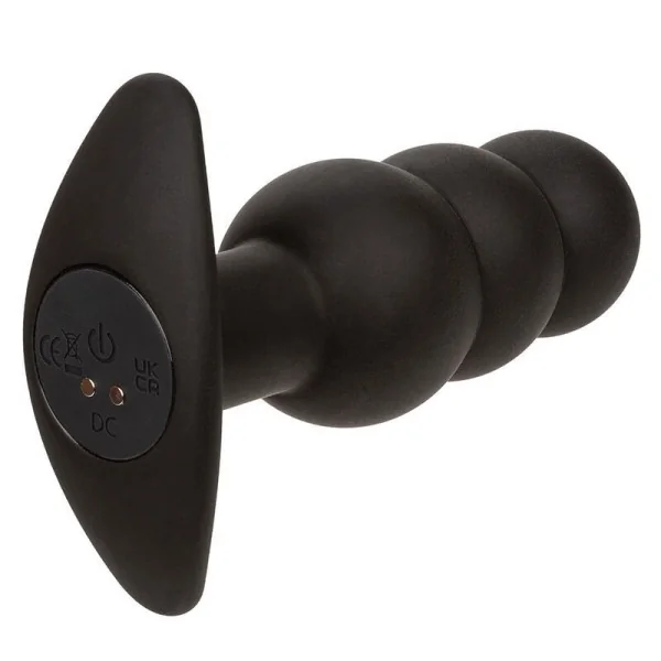 Rock Bottom Anal Plug mit Perlen 10 Vibrationen Silikon Schwarz von Calexotics kaufen | Fesselliebe