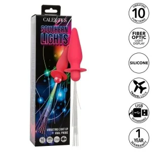 Southern Lights Light Up Leuchtende Analstecker 10 Vibrationen Silikon Rosa von Calexotics kaufen | Fesselliebe