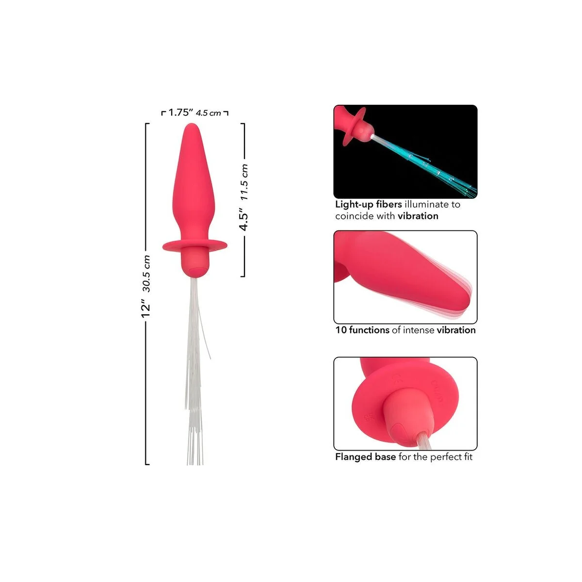 Southern Lights Light Up Leuchtende Analstecker 10 Vibrationen Silikon Rosa von Calexotics kaufen | Fesselliebe