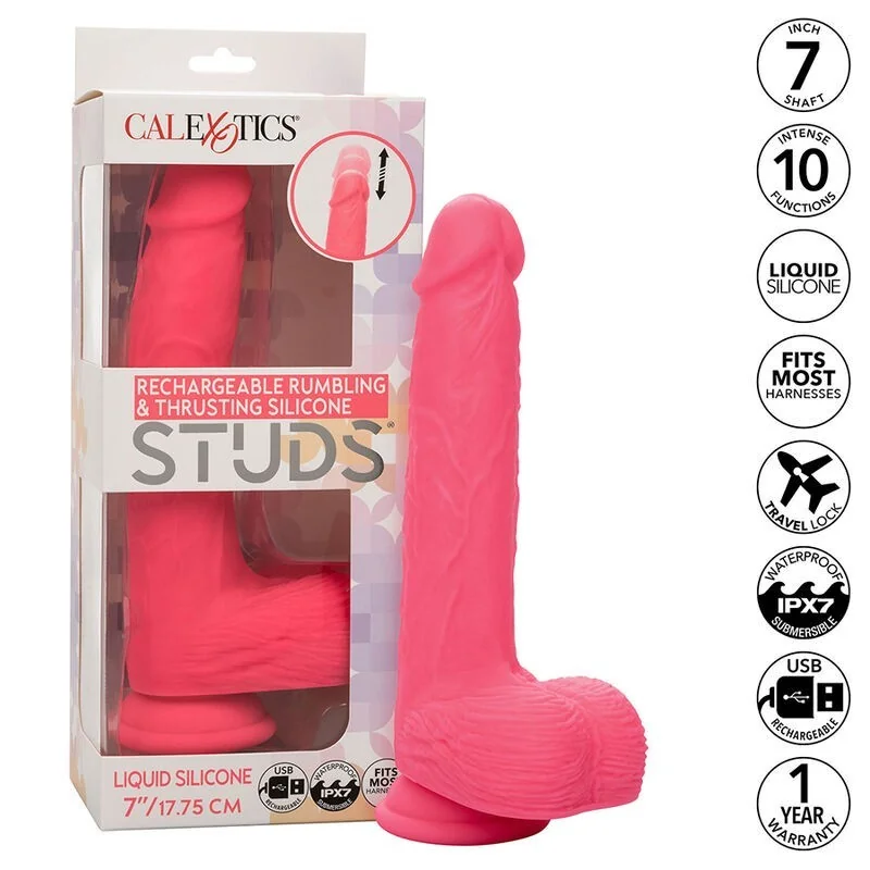 Studs realistischer Vibrator 10 Vibrationen Rosa von Calexotics kaufen | Fesselliebe