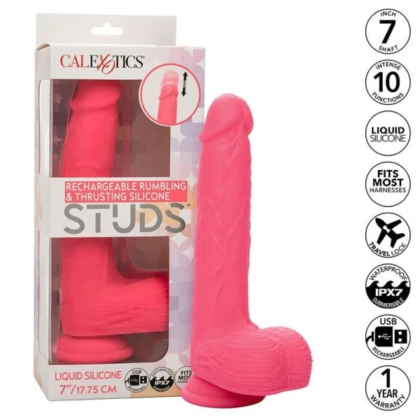 Studs realistischer Vibrator 10 Vibrationen Rosa von Calexotics kaufen | Fesselliebe