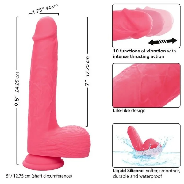 Studs realistischer Vibrator 10 Vibrationen Rosa von Calexotics kaufen | Fesselliebe