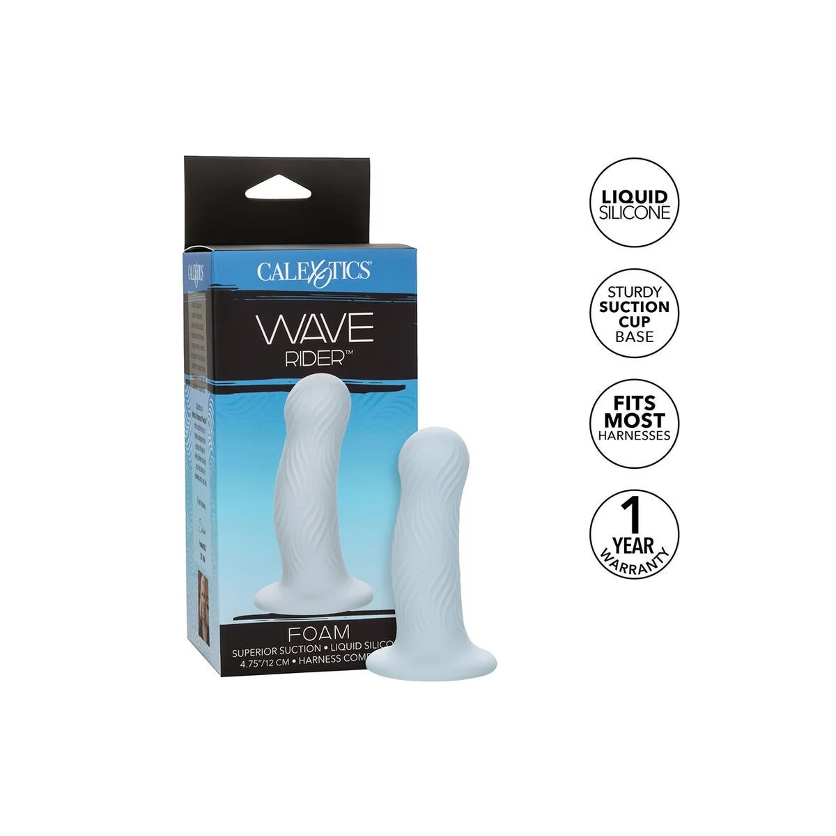 Wave Rider Schaumstoff-Analplug Blau von Calexotics kaufen | Fesselliebe