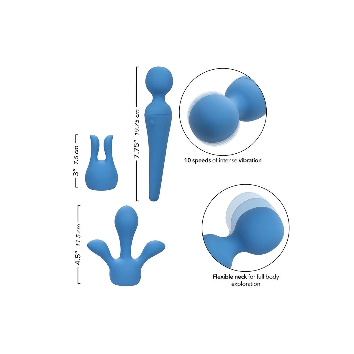 Couture Kit Vibratorstab 10 Vibrationen Blau von Calexotics kaufen | Fesselliebe