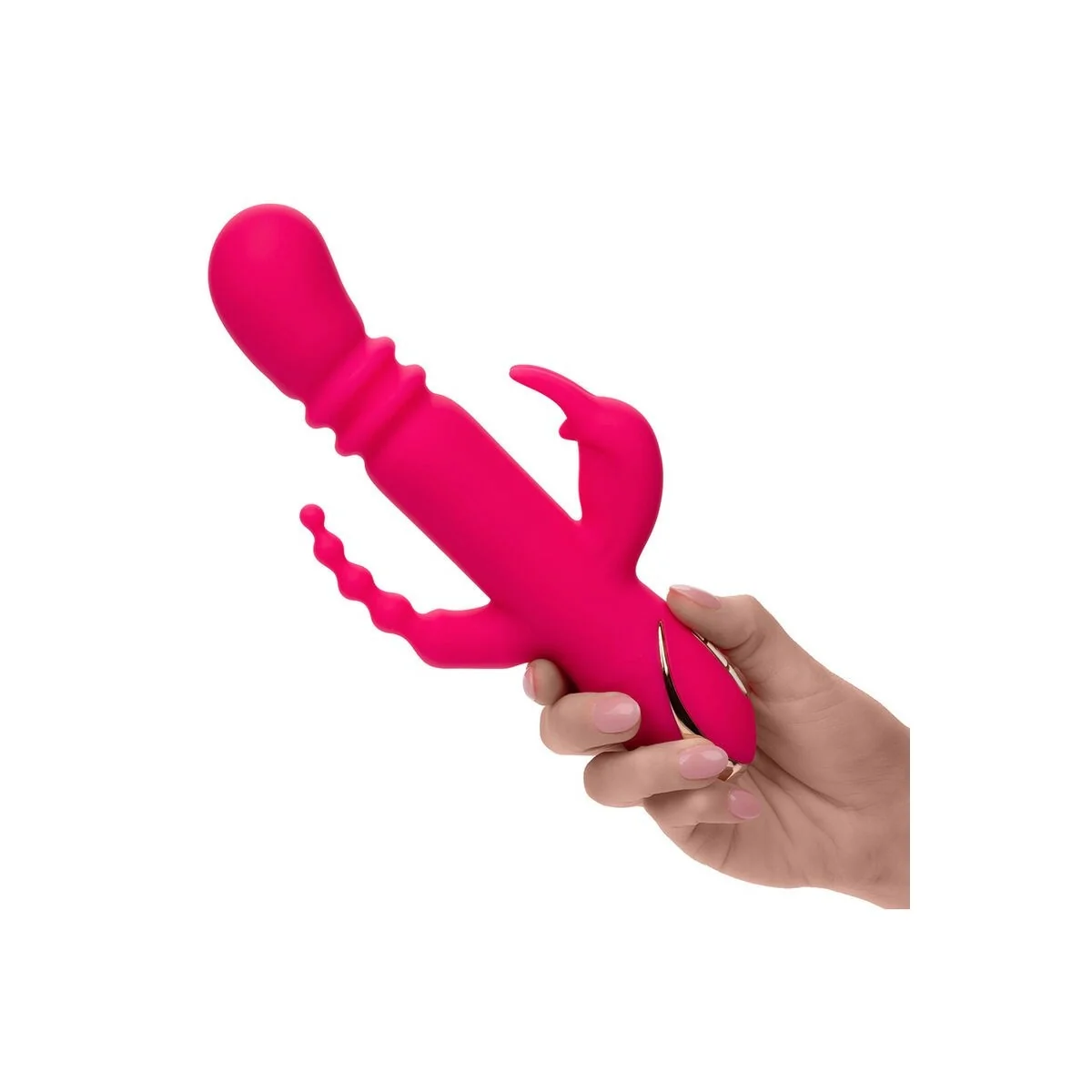 Jack Fantasy Dreifach Beheizter Vibrator Rabbit Rosa von Calexotics kaufen | Fesselliebe