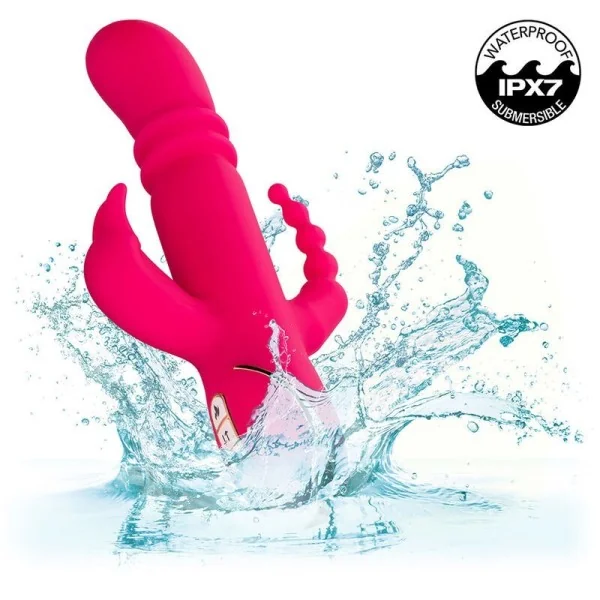 Jack Fantasy Dreifach Beheizter Vibrator Rabbit Rosa von Calexotics kaufen | Fesselliebe