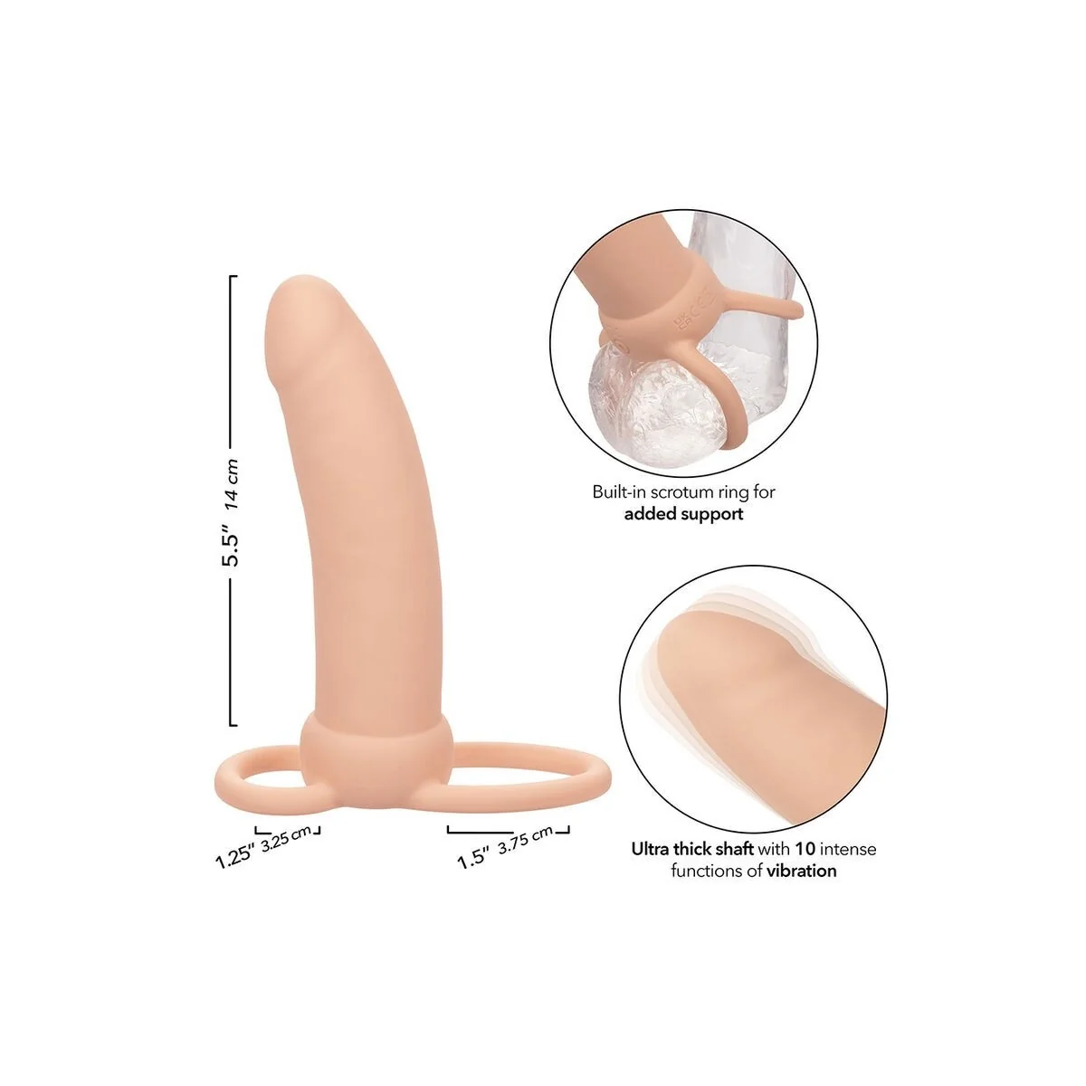 Maxx Thick Dual Penetrator 10 Vibrationen Fleisch von Calexotics kaufen | Fesselliebe
