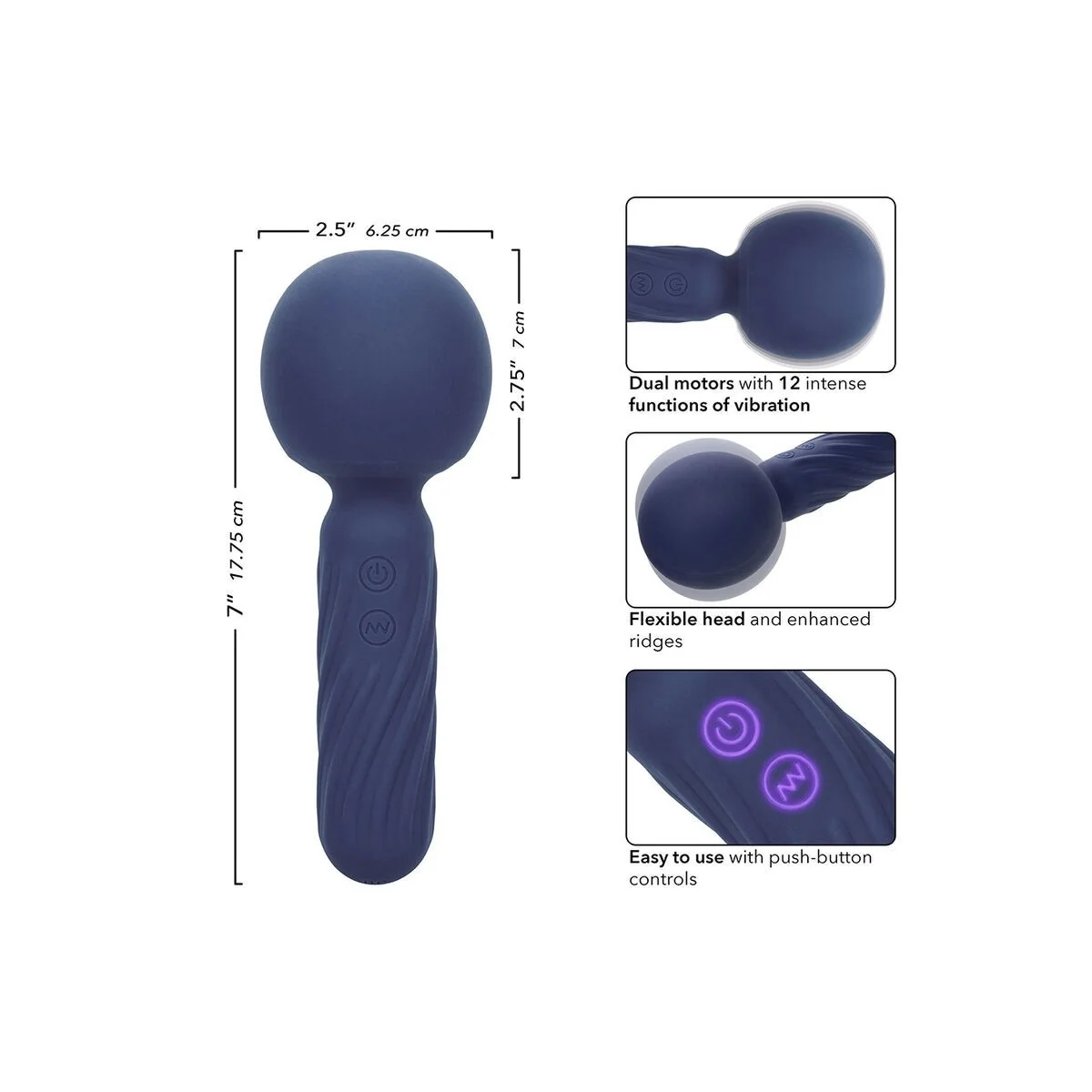 Charisma Seduction Massager 12 Funktionen 17,75 cm X 6,25 cm Lila von Calexotics kaufen | Fesselliebe
