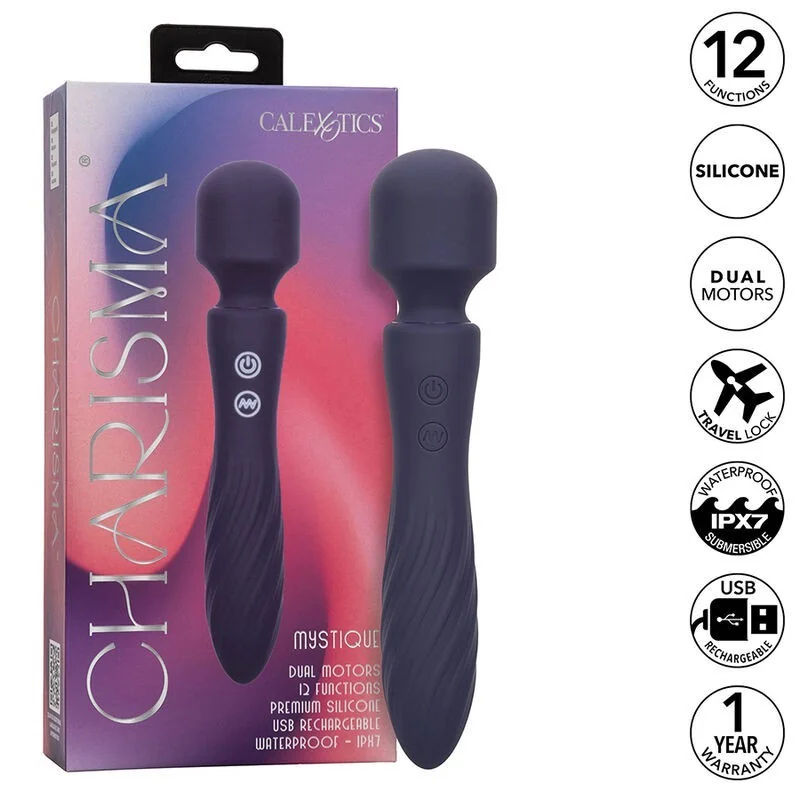 Charisma Mystique Massager Doppelmotor 12 Funktionen 20,5 cm X 4,5 cm Lila von Calexotics kaufen | Fesselliebe