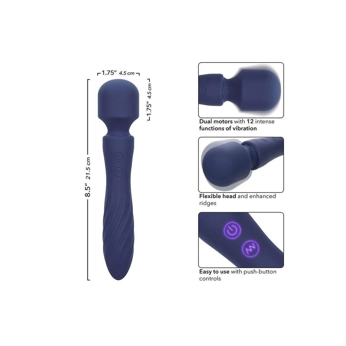 Charisma Mystique Massager Doppelmotor 12 Funktionen 20,5 cm X 4,5 cm Lila von Calexotics kaufen | Fesselliebe