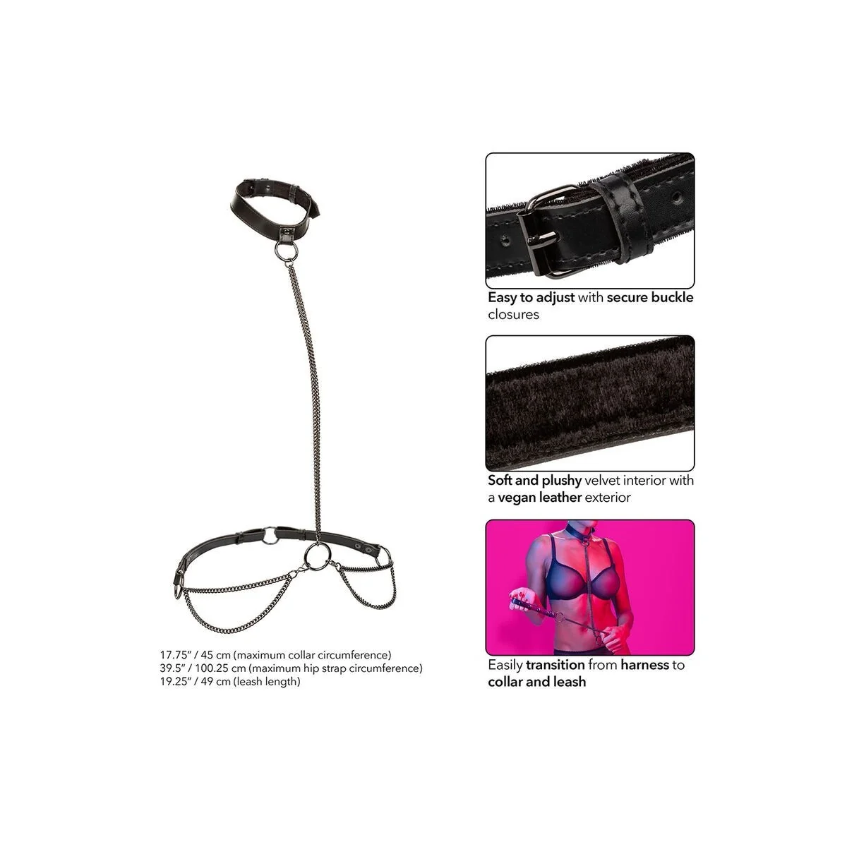 Euphoria Kettenhalfterhalsband und Leine von Calexotics kaufen | Fesselliebe