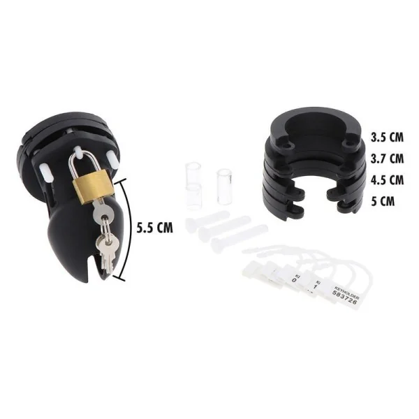 Extreme Keuschheitspumpenkäfig aus Silikon Größe S Schwarz von Hidden Desire kaufen | Fesselliebe