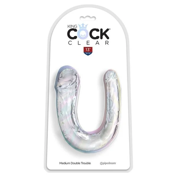 Double Trouble Doppeldildo 33 cm Klar von King Cock kaufen | Fesselliebe