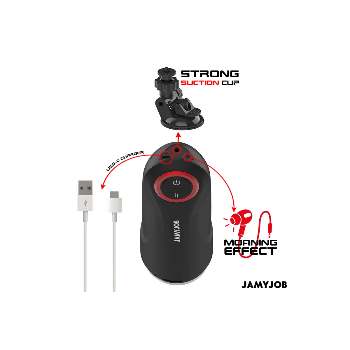 Automatischer Vagina-Masturbator mit Gravity-Funktion, 5 Saugmodi von Jamyjob kaufen | Fesselliebe