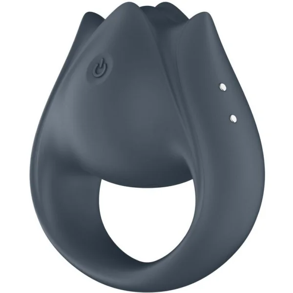 Perfect Pair 2 Multivibrator 2 in 1 Penisring und Fingerstimulator Grau von Satisfyer Partner kaufen | Fesselliebe