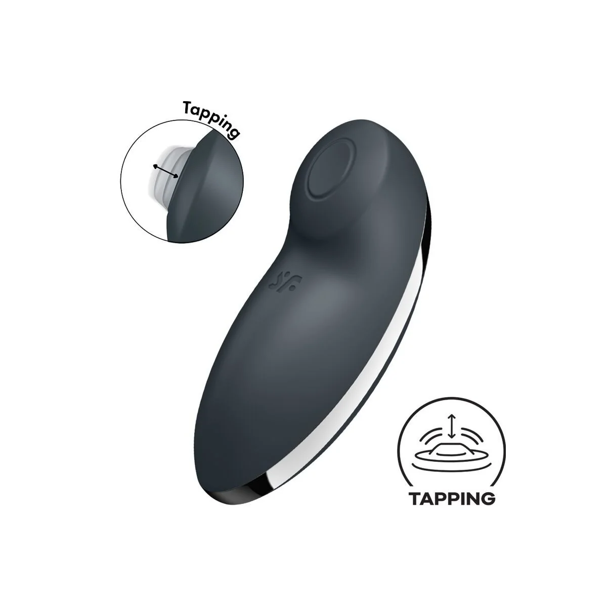 Tap & Climax 2 Vibrator & Stimulator Grau von Satisfyer Vibrator kaufen | Fesselliebe