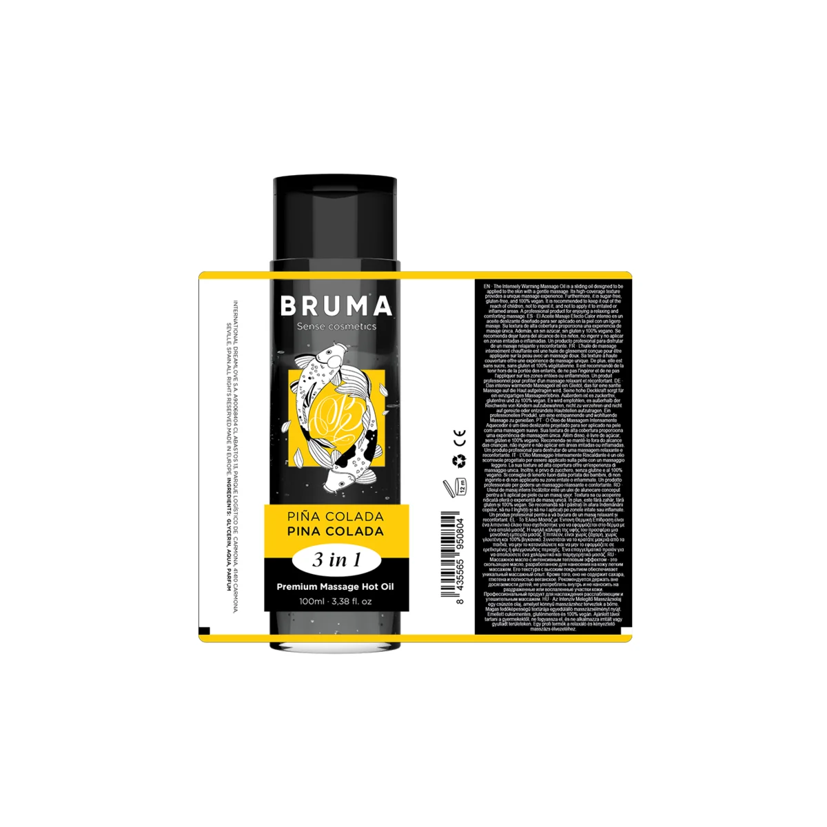 Premium-Massageöl mit Wärmeeffekt, Pina Colada-Geschmack 3 in 1 - 100 ml von Bruma kaufen | Fesselliebe