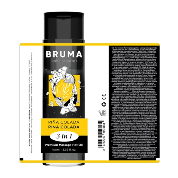 Premium-Massageöl mit Wärmeeffekt, Pina Colada-Geschmack 3 in 1 - 100 ml von Bruma kaufen | Fesselliebe