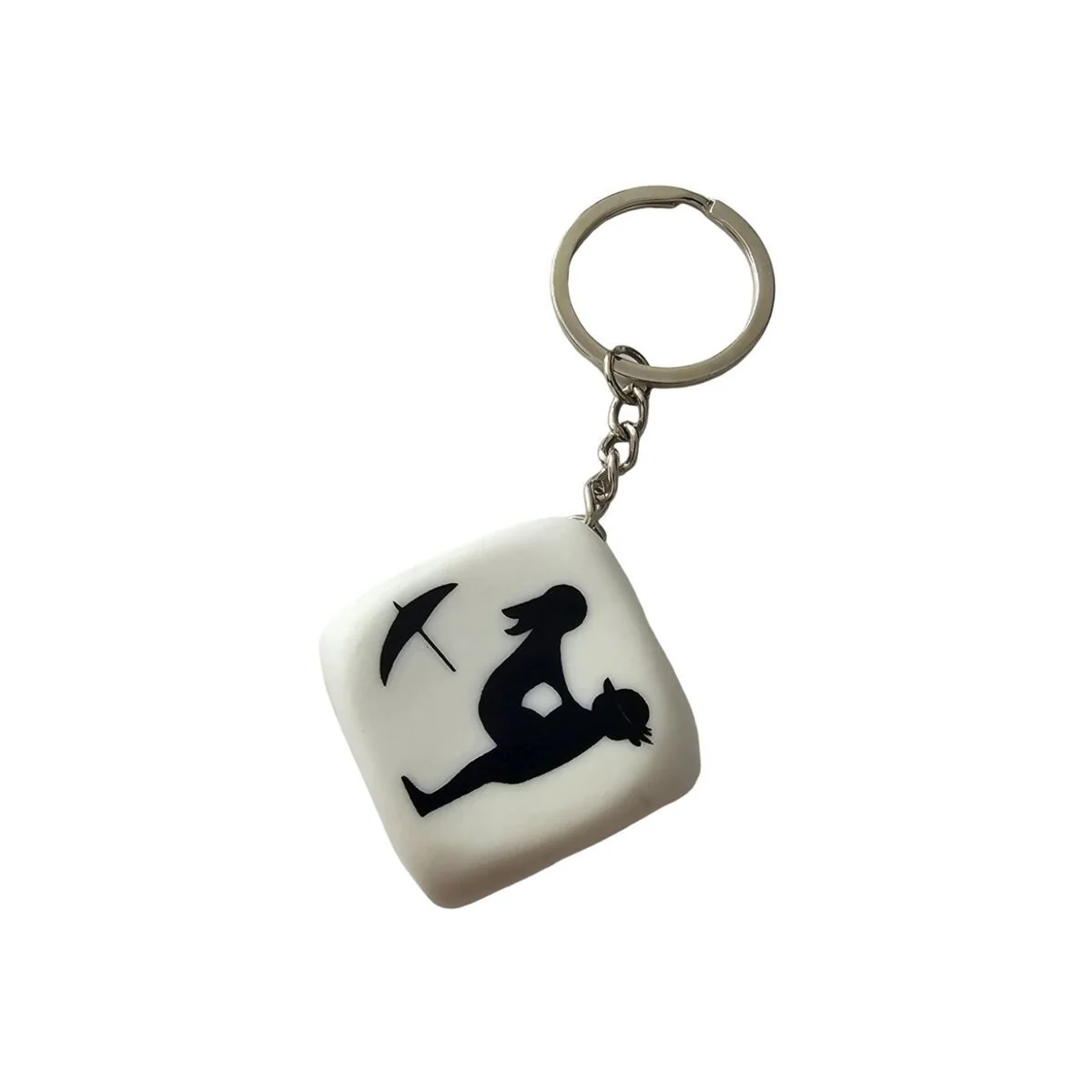 Schlüsselanhnger mit Weissen Würfeln und Posen von Diablo Picante kaufen | Fesselliebe