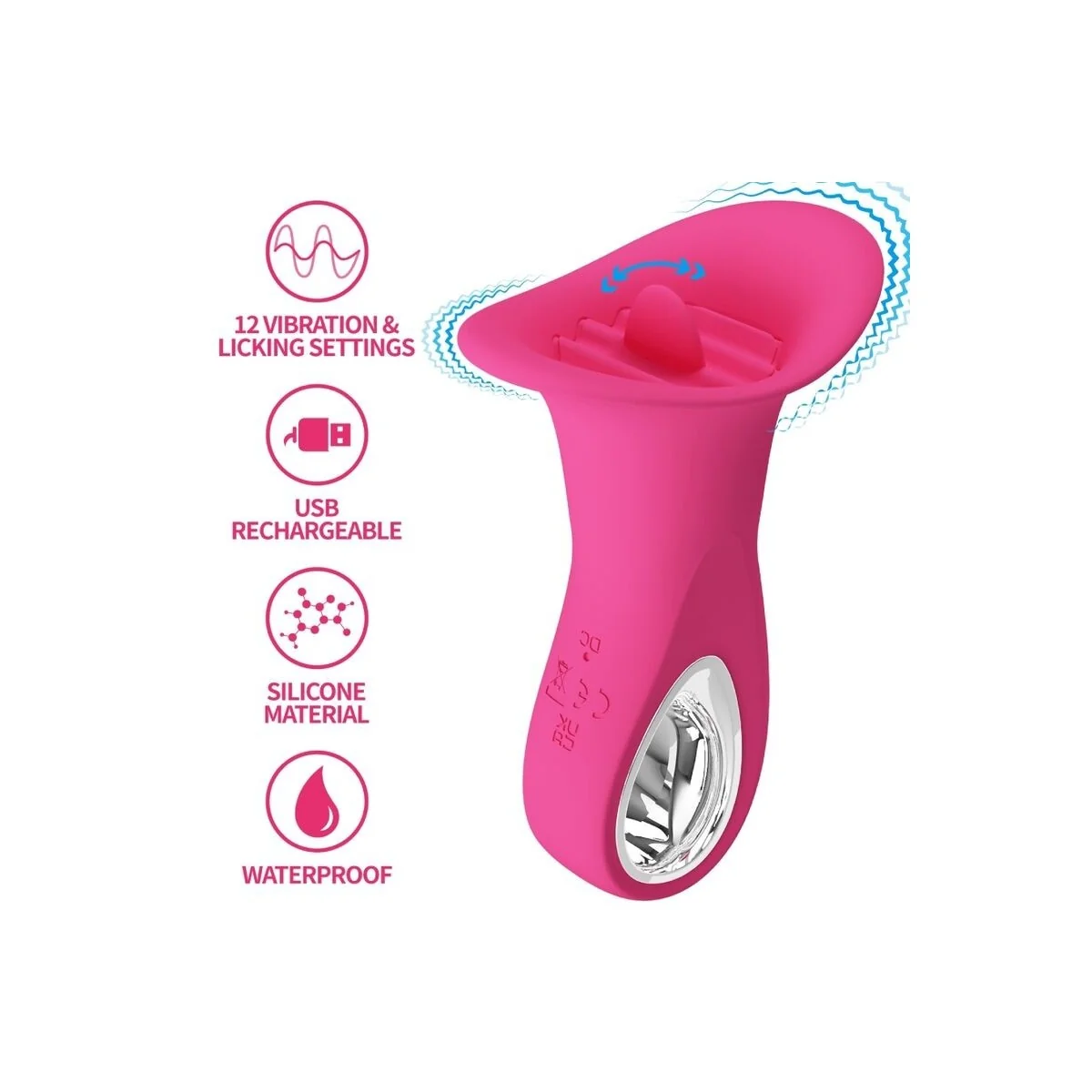 Clyde Oralvibrator Vibrierende Zunge 12 Vibrationen Rosa von Pretty Love Flirtation kaufen | Fesselliebe