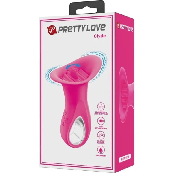 Clyde Oralvibrator Vibrierende Zunge 12 Vibrationen Rosa von Pretty Love Flirtation kaufen | Fesselliebe