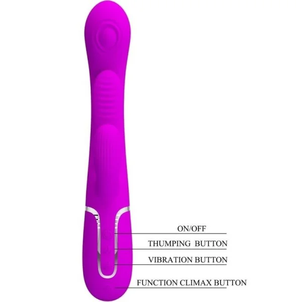 Shania Triple Rabbit Vibrator Multifunktions-Rosa von Pretty Love Flirtation kaufen | Fesselliebe