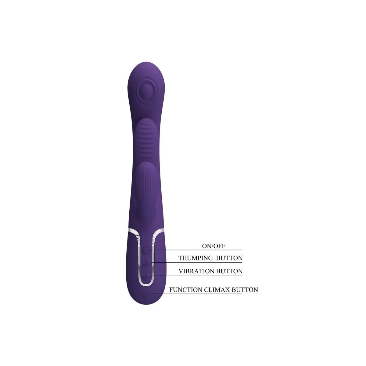 Shania Triple Rabbit Vibrator Multifunktions-Lila von Pretty Love kaufen | Fesselliebe