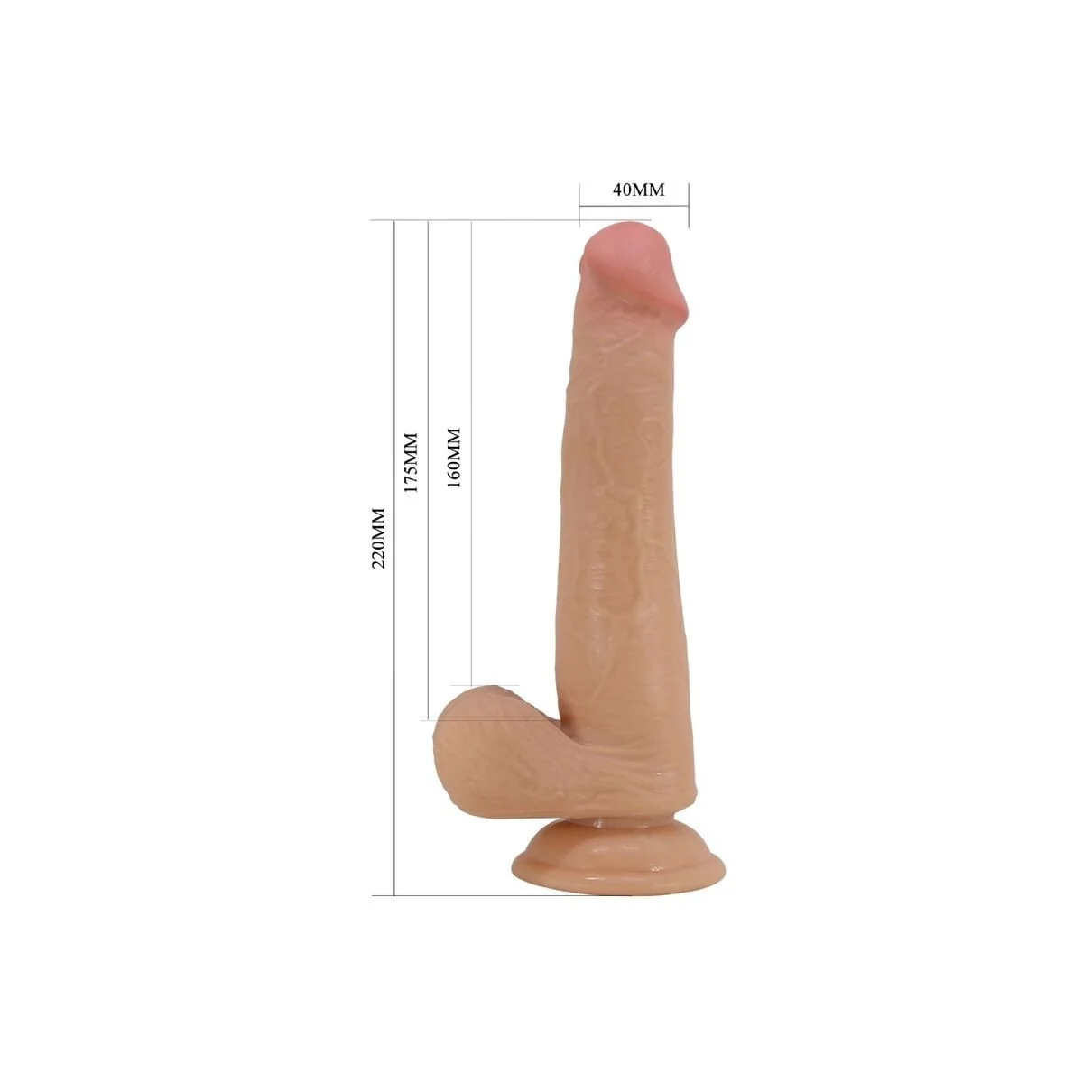 Grosser realistischer Dildo 22 cm Fleisch von Pretty Love kaufen | Fesselliebe