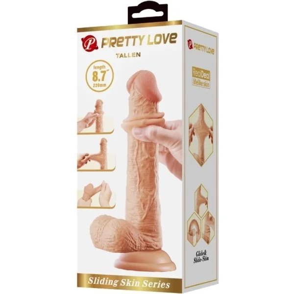 Grosser realistischer Dildo 22 cm Fleisch von Pretty Love kaufen | Fesselliebe