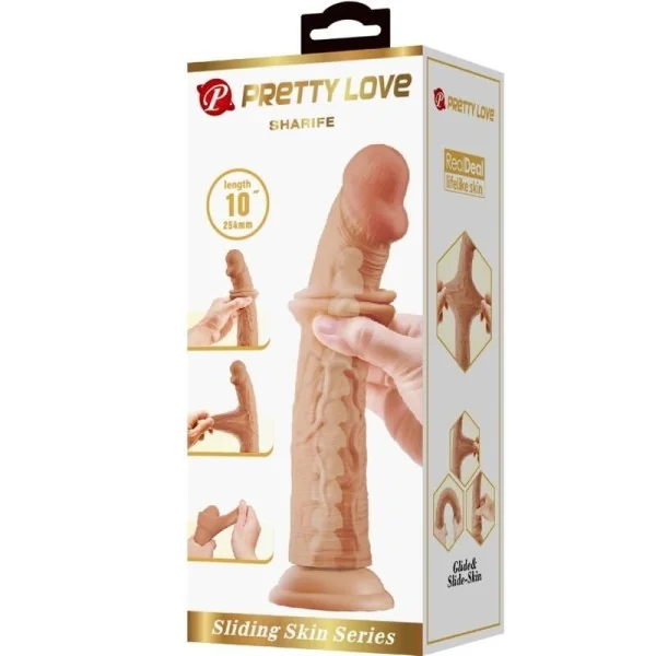 Sharife realistischer Dildo 25 cm Fleisch von Pretty Love kaufen | Fesselliebe