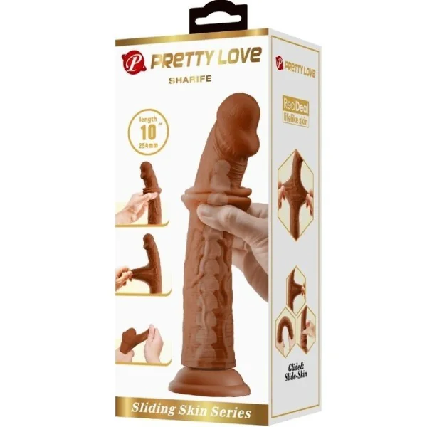 Sharife realistischer Dildo 25 cm Braun von Pretty Love kaufen | Fesselliebe