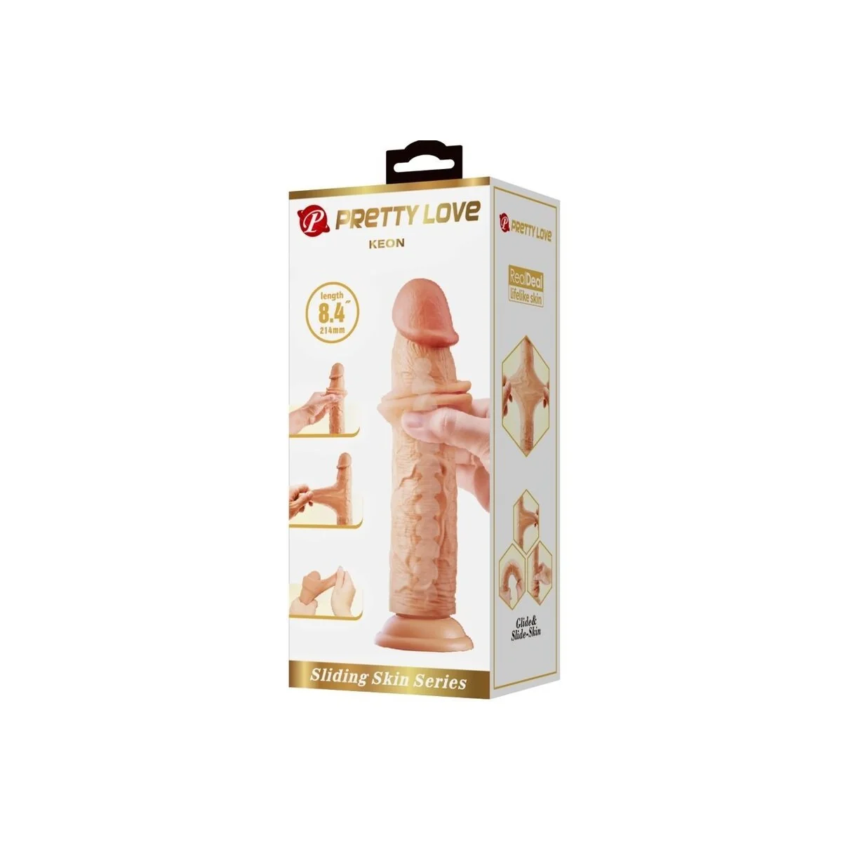 Keon realistischer Dildo 21 cm Fleisch von Pretty Love kaufen | Fesselliebe