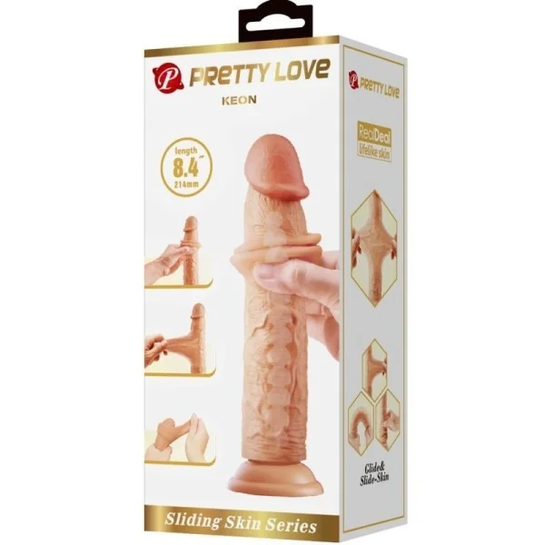Keon realistischer Dildo 21 cm Fleisch von Pretty Love kaufen | Fesselliebe