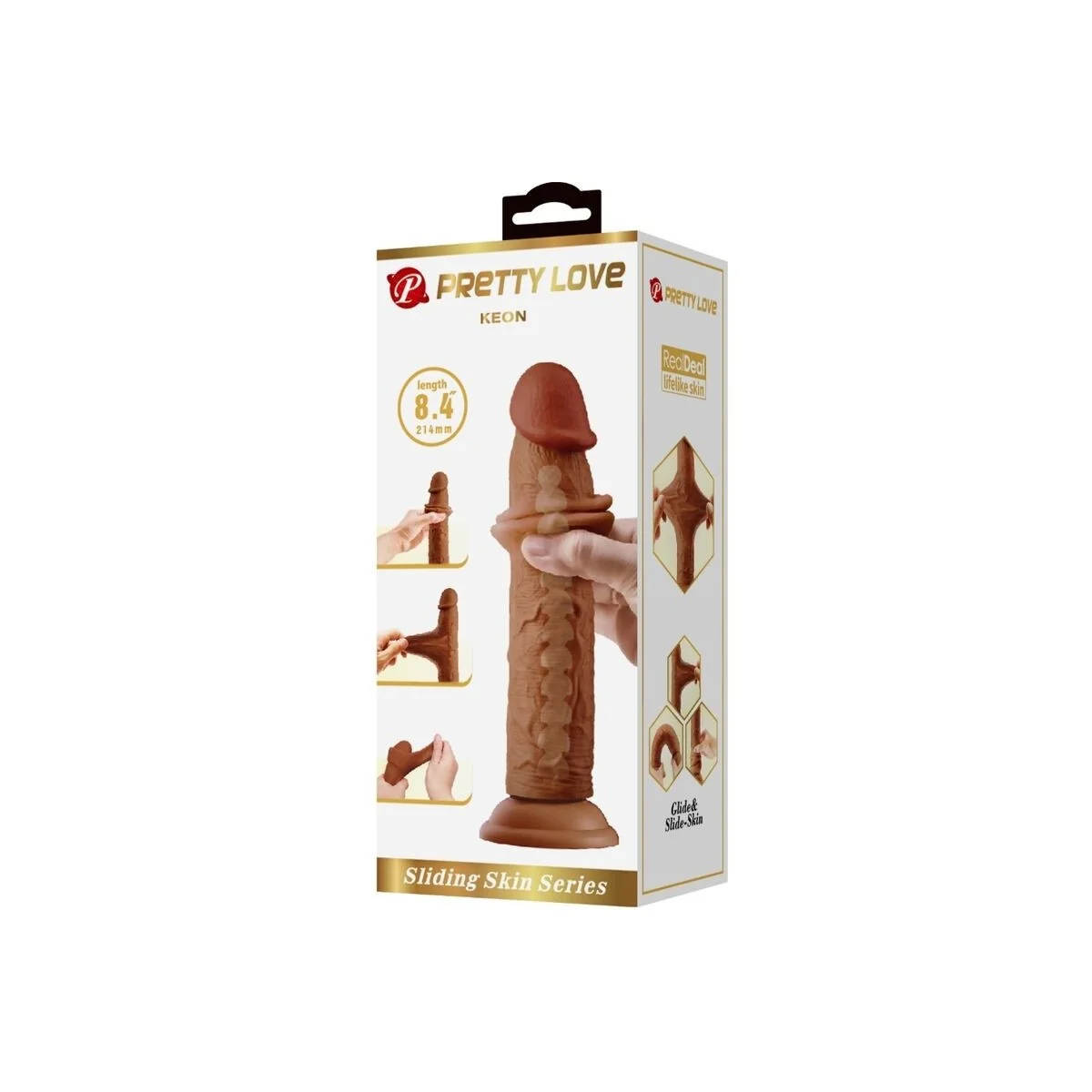 Keon realistischer Dildo 21 cm Braun von Pretty Love kaufen | Fesselliebe