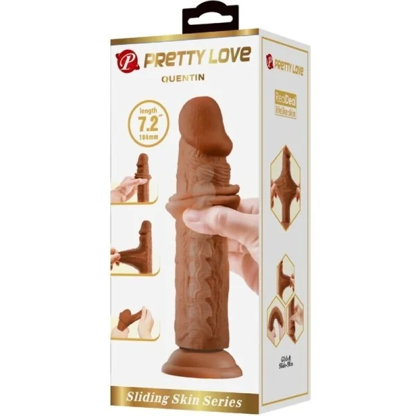 Quentin realistischer Dildo 18 cm Braun von Pretty Love kaufen | Fesselliebe