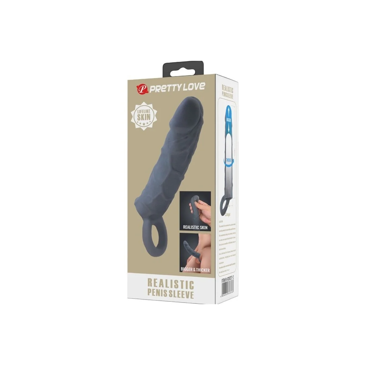 Realistische Penishülle aus Beige, Dunkelgrau von Pretty Love kaufen | Fesselliebe