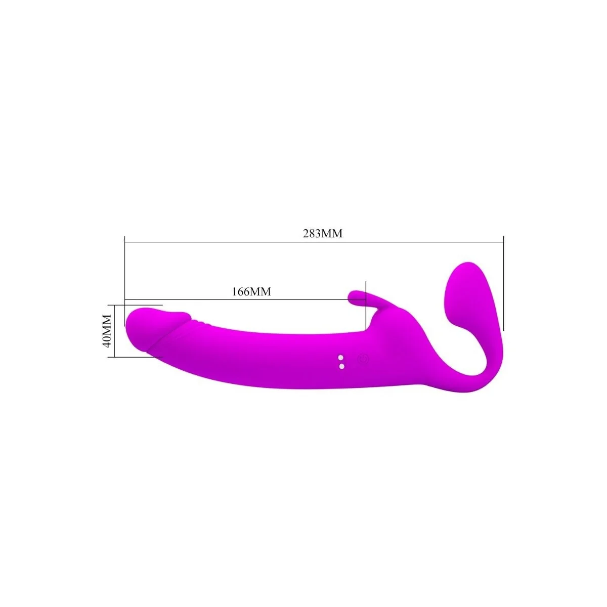 Zanini Strapless Strap-On 10 Vibrationen Lila von Pretty Love kaufen | Fesselliebe